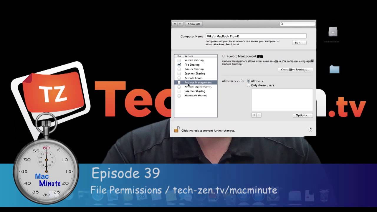 Thumbnail for Setting Up Sharing - Mac Minute - Episode 35