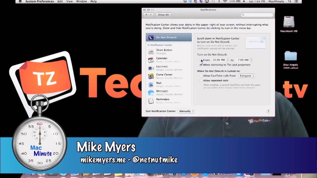 Thumbnail for Do Not Disturb - Mac Minute - Episode 56  - Tech-Zen.tv - Alixa.tv
