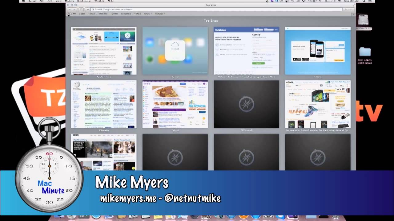 Thumbnail for New Favorites Sidebar in Safari - Mac Minute - Episode 61 - Tech-Zen.tv - Alixa.tv
