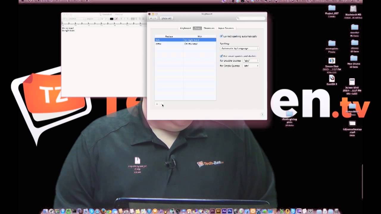 Thumbnail for Text Shortcuts in OSX Mavericks And On Your iDevice - Mac Minute - Episode 65- Tech-Zen.tv- Alixa.tv